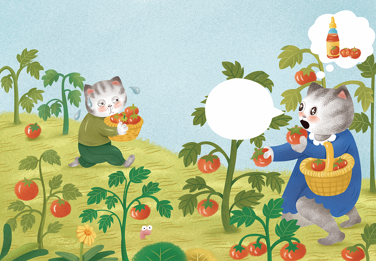 小动物财商绘本插画创作