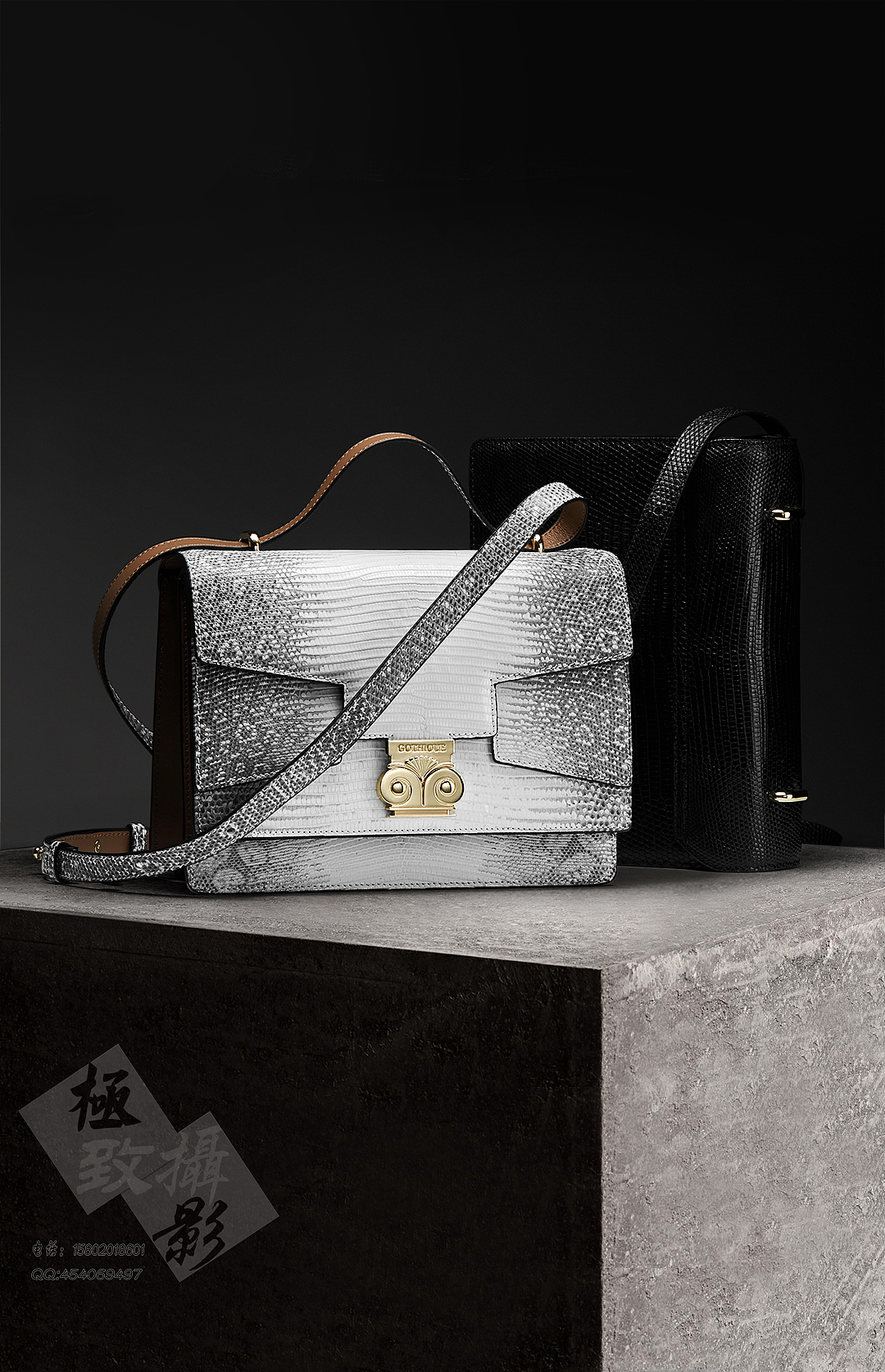 珍稀皮具蜥蜴皮女包拍摄精修海报形象照案例