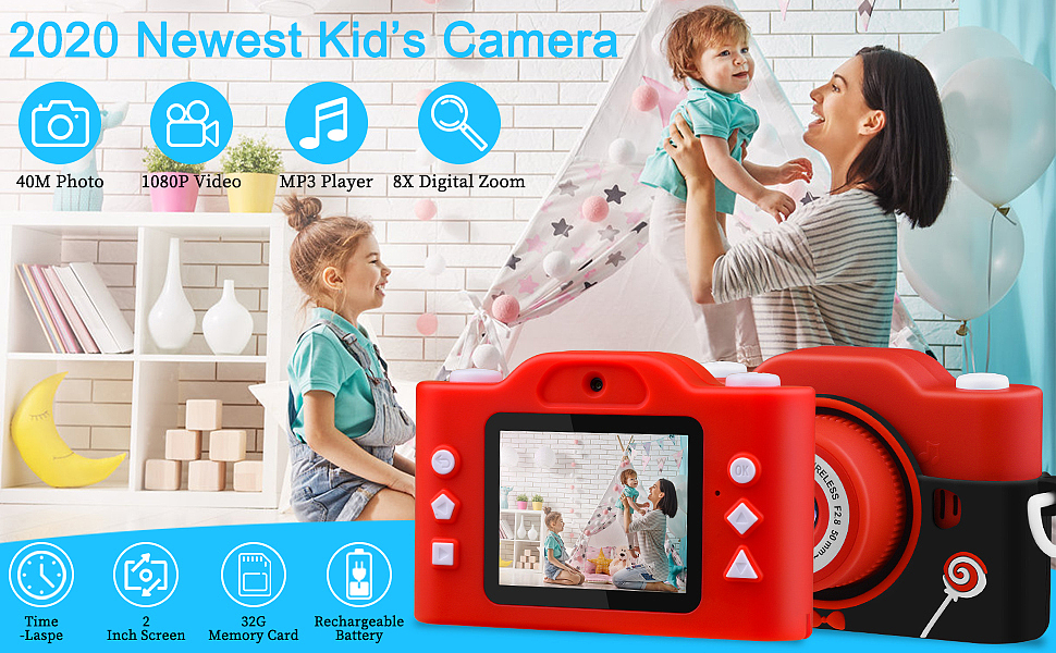 黑红儿童相机