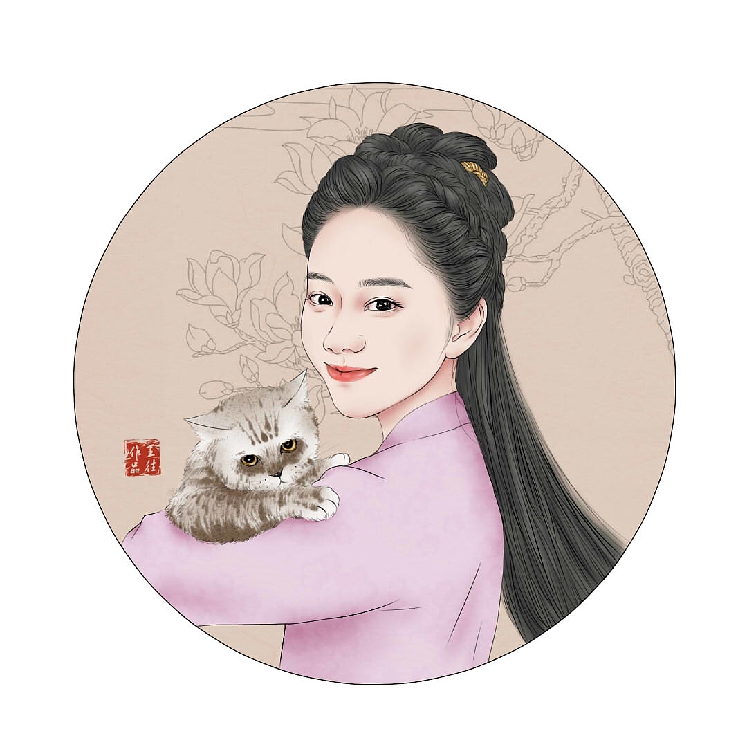 工笔人物——袁今夏（图ZMTkzMDMwNjQw） - 创作习作 - 站酷设计师王往Robin原创素材 - 站酷ZCOOL