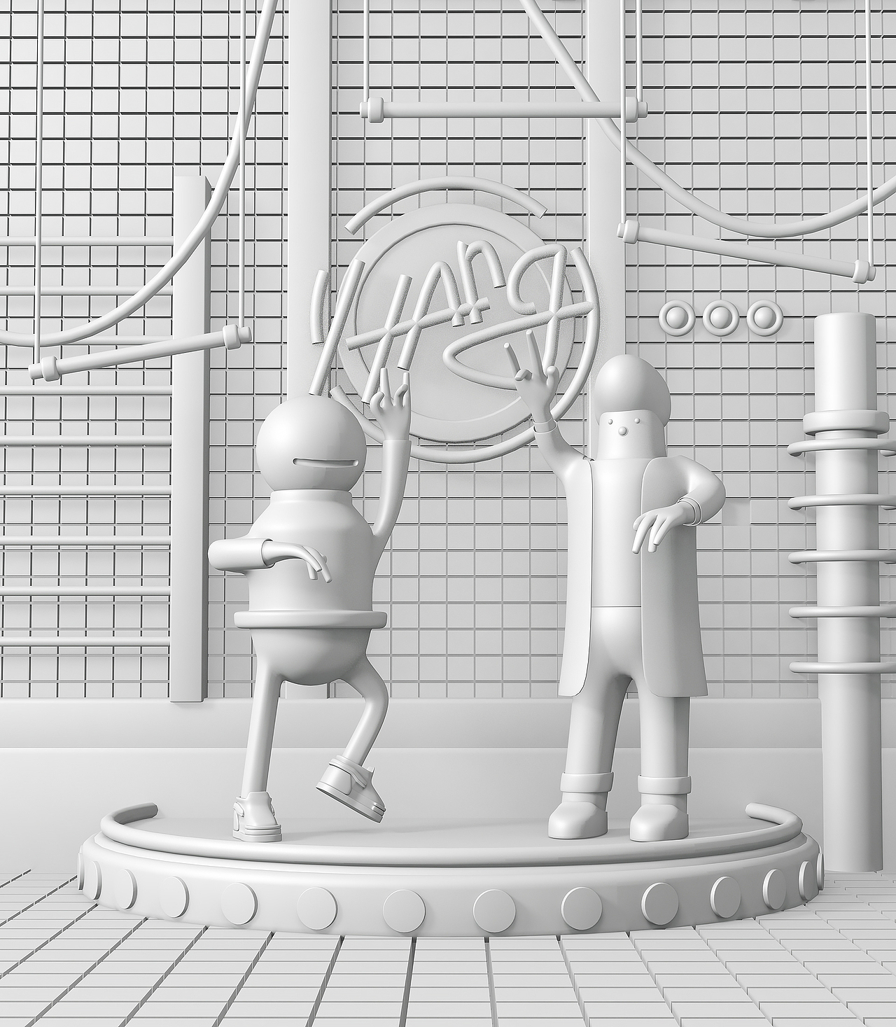 机器人物场景搭配Cinema 4D周作品5