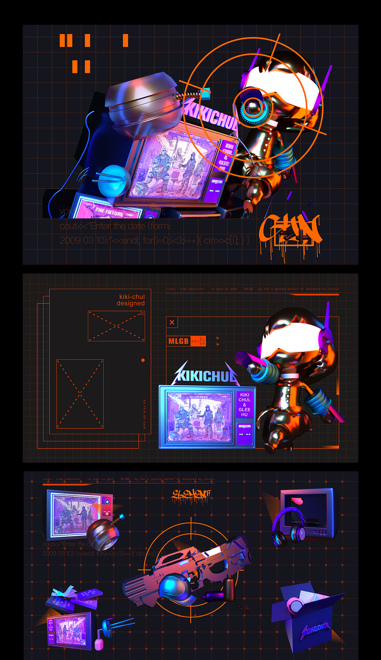 C4D WORK DESIGN/kiki/栏目设计/c4d动画/c4d海报（图ZMTQyNTc5NDMy） - 动画/影视 - 站酷设计师KIKI_CHUL原创素材 - 站酷ZCOOL
