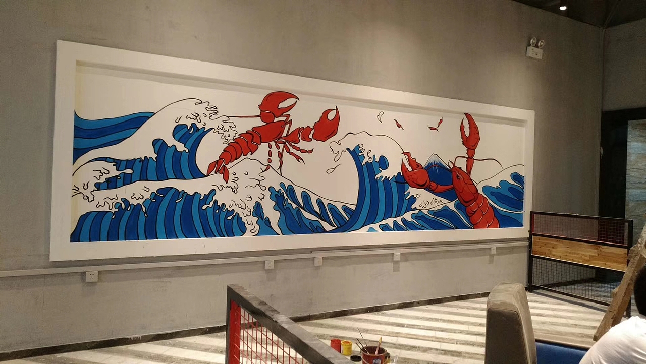 手绘龙虾店