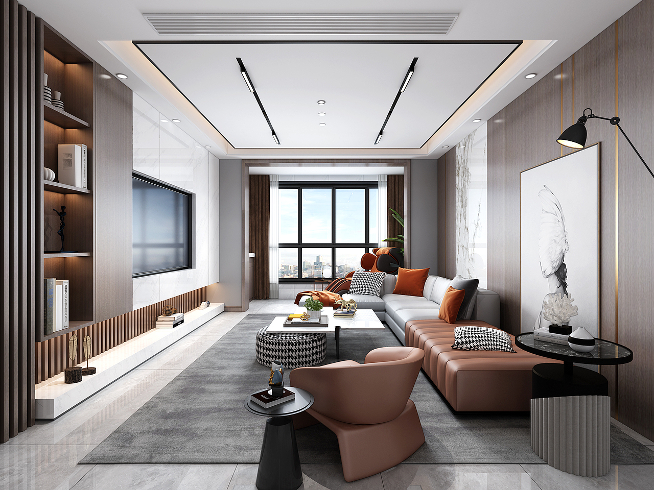 黑白灰|客餐厅表现（图ZMjI3MTYyNDE2） - 家装设计 - 站酷设计师陈轩15956513871原创素材 - 站酷ZCOOL