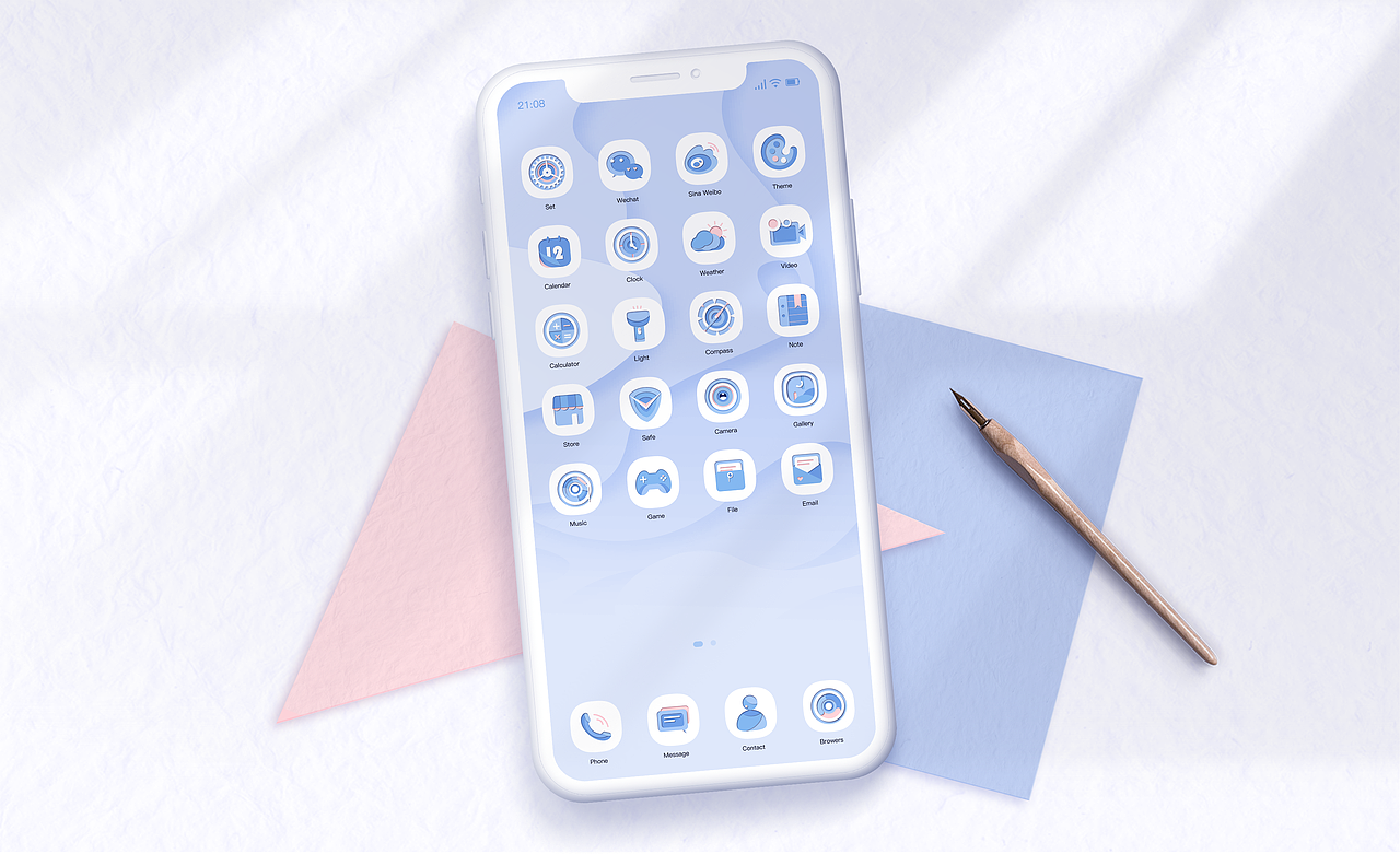 纸上视界-剪纸风手机主题图标