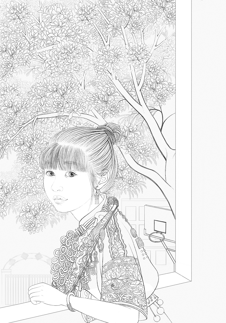 凤凰花开的学校(图ZMjY3NDU2OTUy) - 儿童插画 - 站酷设计师峰峰茶原创素材 - 站酷ZCOOL