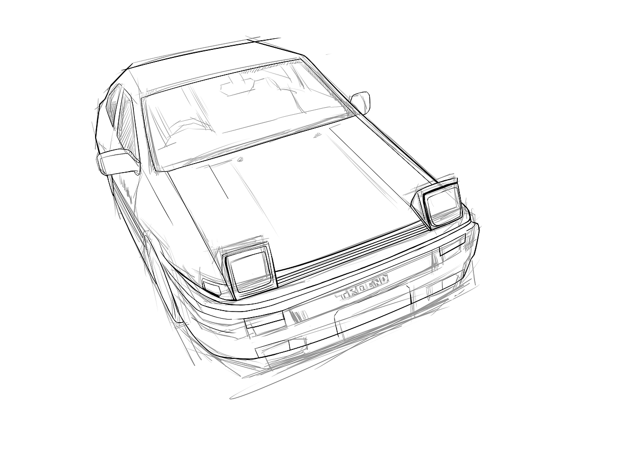 ae86(插画习作小过程)_云壹明-站酷zcool