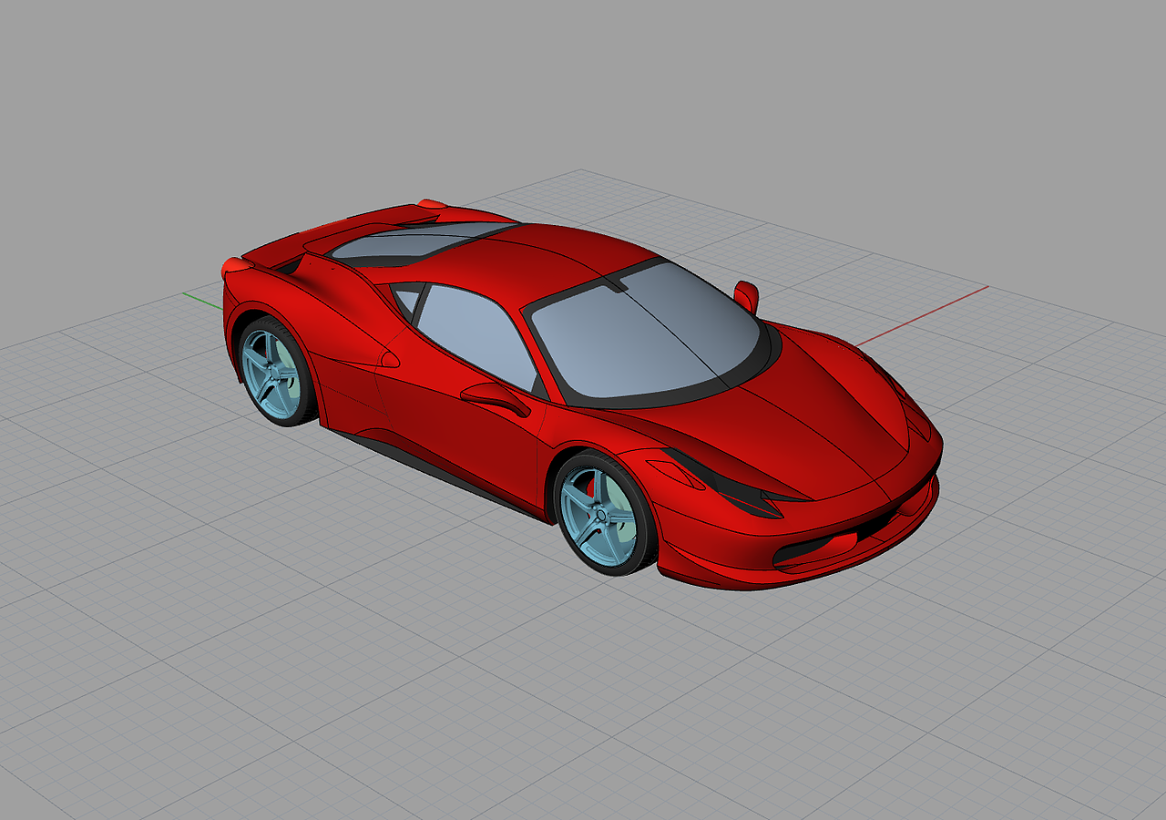 Ferrari-458Rhinoceros+KS模型渲染（图ZMjEzNDQxMjE2） - 机械/交通 - 站酷设计师zbin0218原创素材 - 站酷ZCOOL