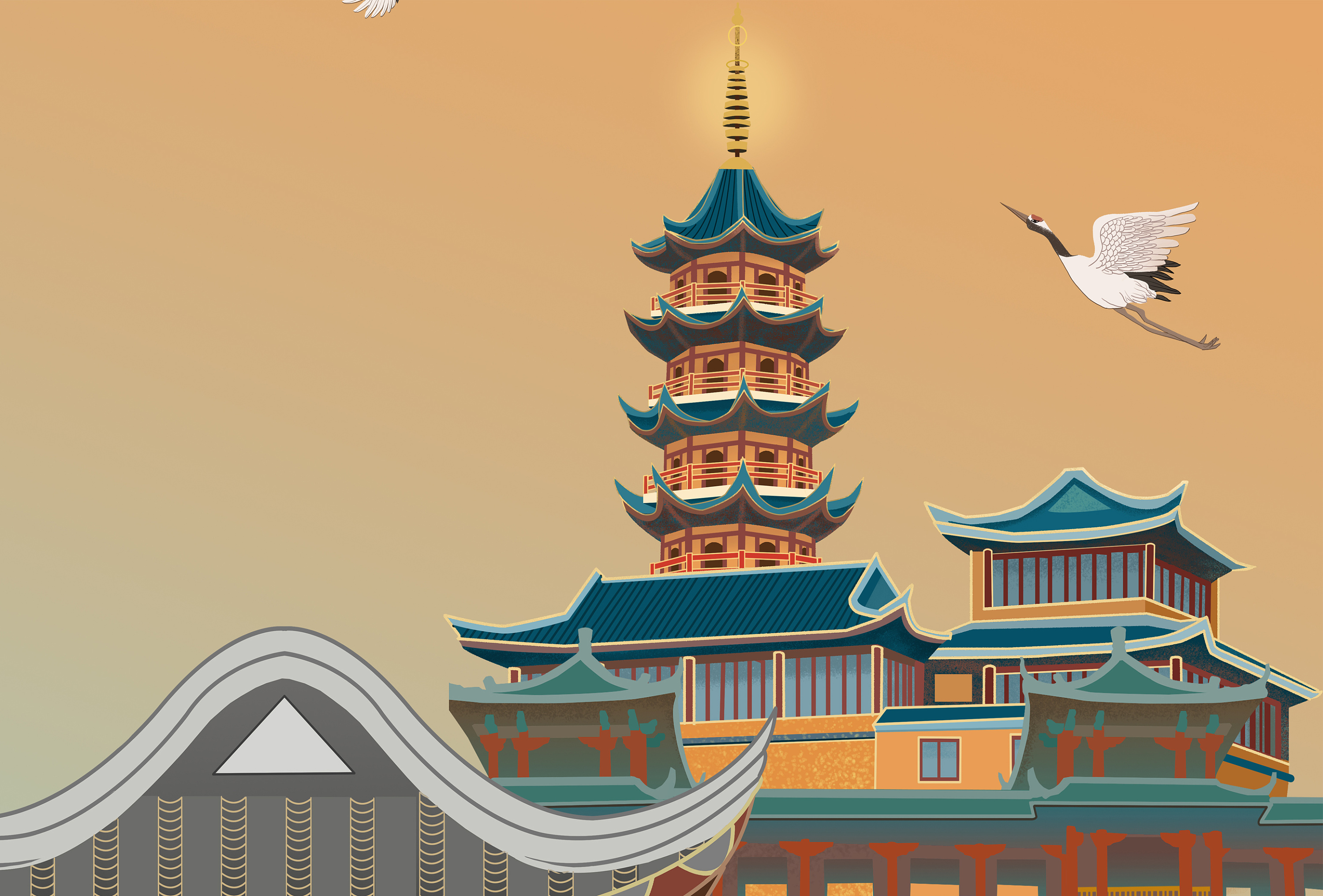 六朝古都--南京|插画|商业插画|希ccc_原创作品-站酷zcool