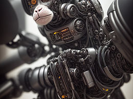 Ai绘画图-机械生物
