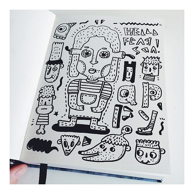 最近画的一些黑白涂鸦...