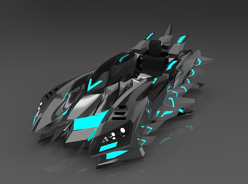 不规律排列的翼刃,不死板,让车身看起来特具有攻击性