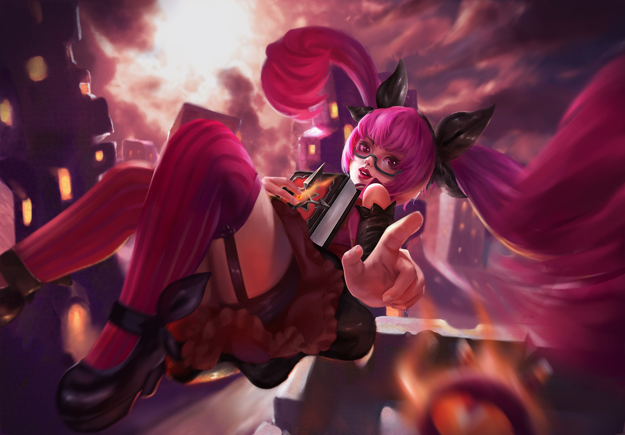 王者荣耀安琪拉同人|插画|游戏原画|聚聚的举个手_原创作品-站酷zcool