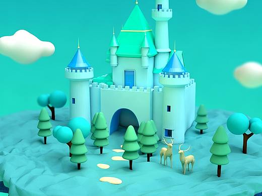C4D-城堡