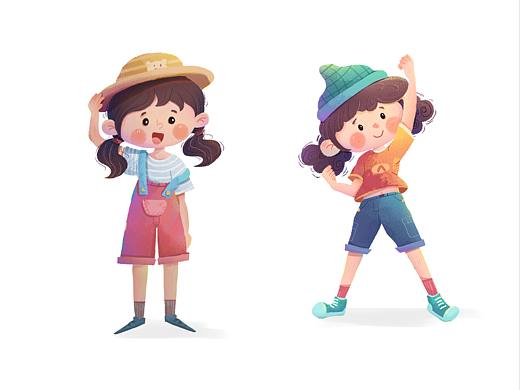 小女孩系列绘画过程