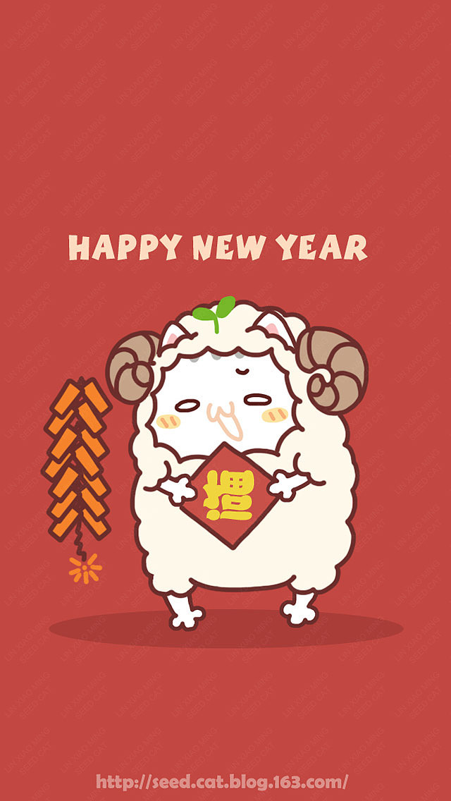 亲，你手机缺新年壁纸吗（图ZMjQzMDkxMjQ=） - 商业插画 - 站酷设计师种子猫原创素材 - 站酷ZCOOL