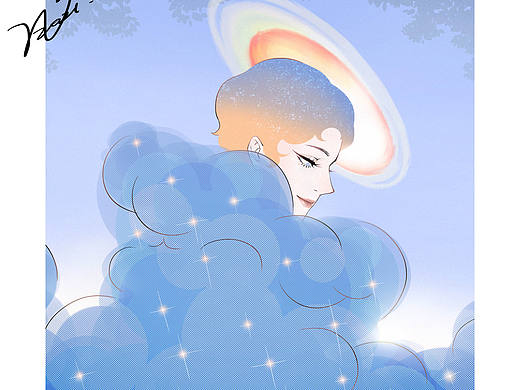 虹彩幞状云拟人