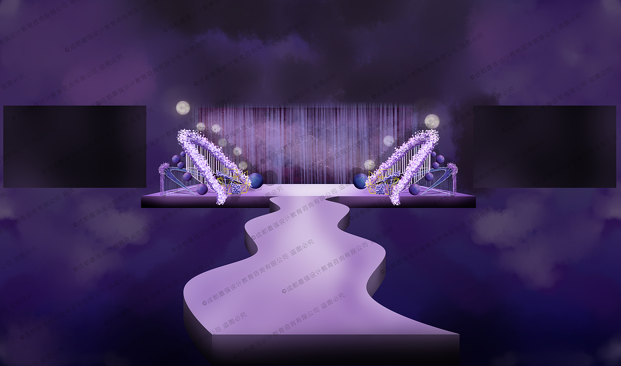 电脑手绘sai——《紫气东来》