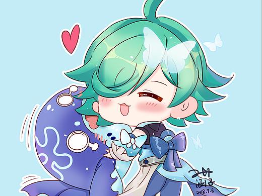 【Q版】《王者荣耀》庄周 临摹阿肯老师