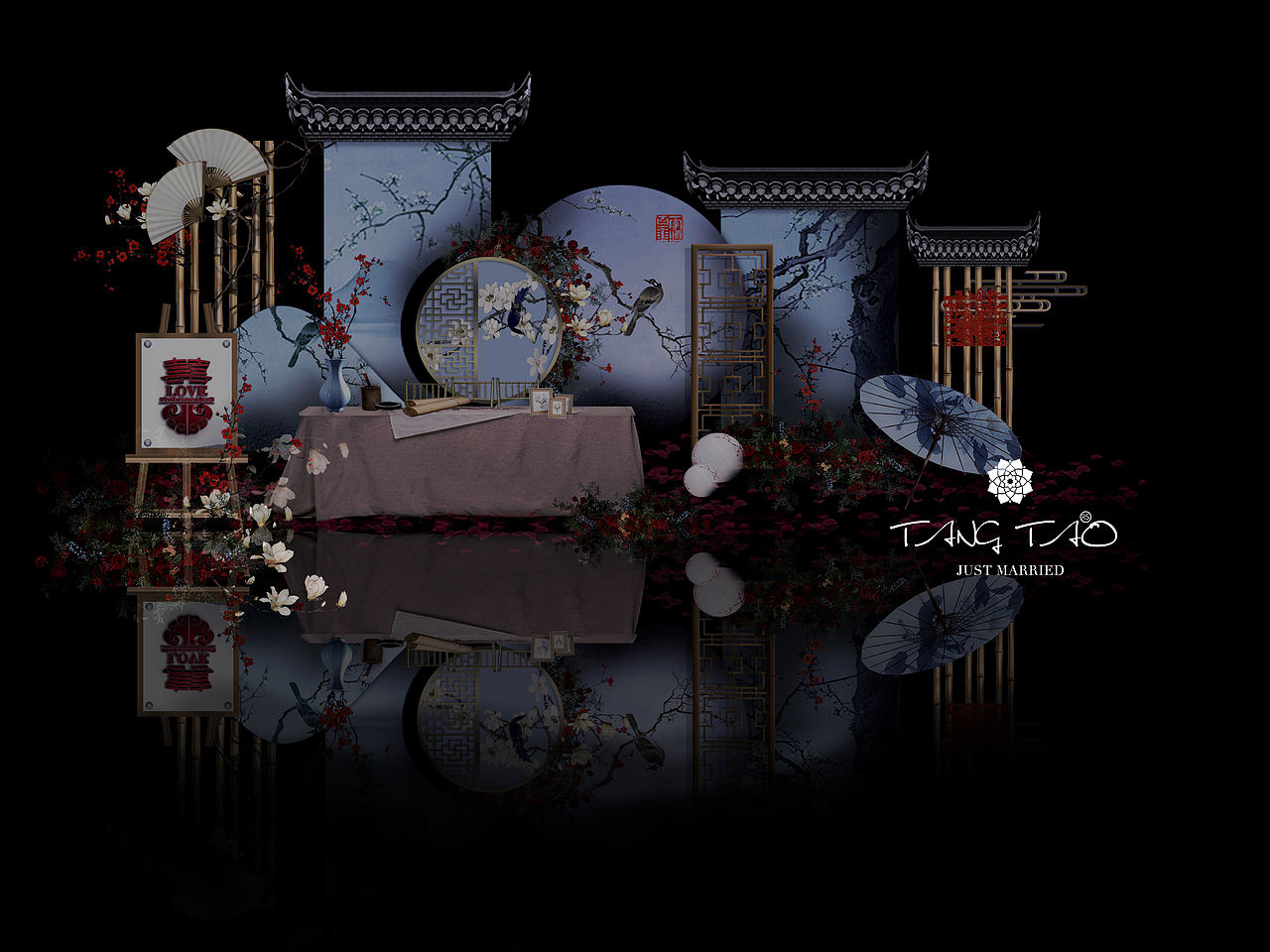 新中式婚礼（图ZMTkwNjc4Njg4） - 舞台美术 - 站酷设计师大嘴巴兔原创素材 - 站酷ZCOOL