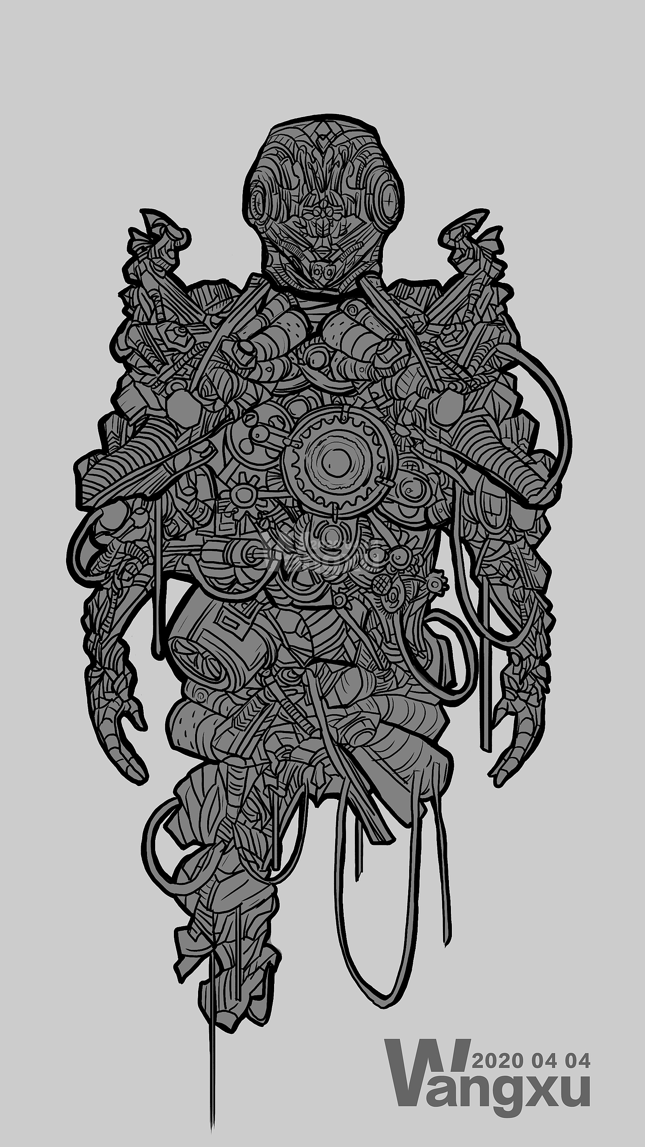 机械人物设定|插画|概念设定|x王二小_原创作品-站酷zcool