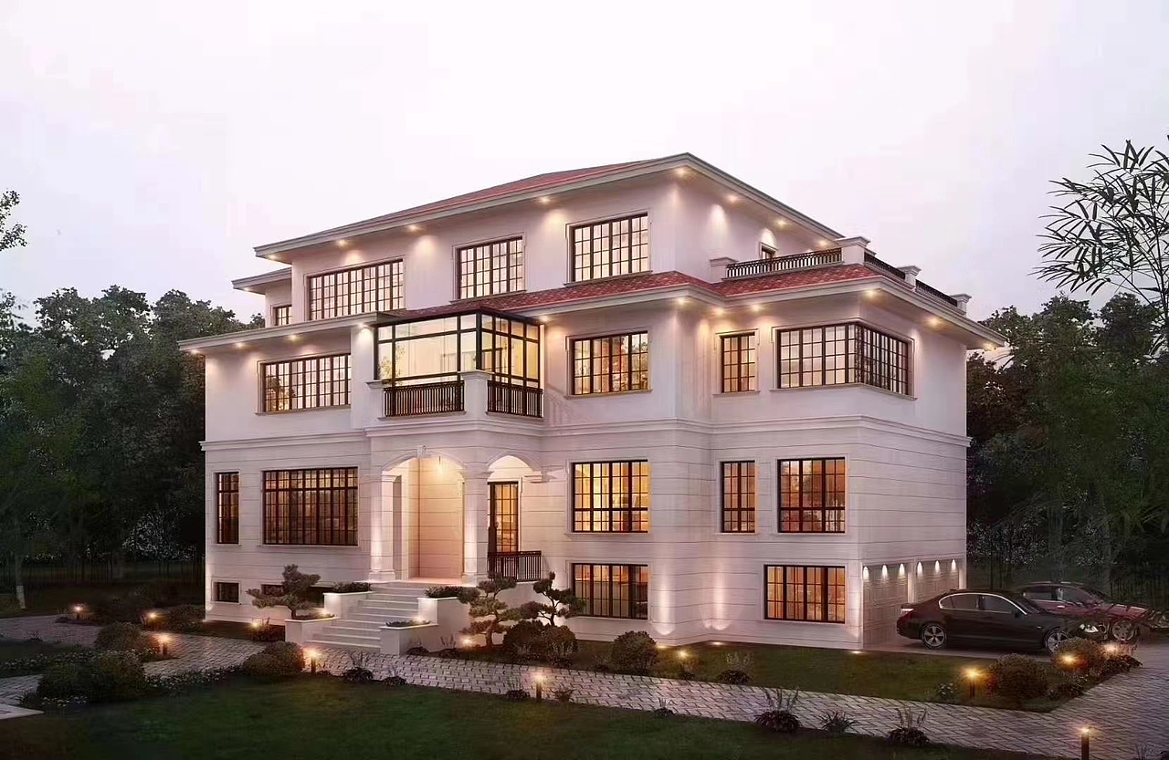 自建别墅外立面效果图（图ZMjI3MDM0ODQ0） - 家装设计 - 站酷设计师1992效果图小陈原创素材 - 站酷ZCOOL