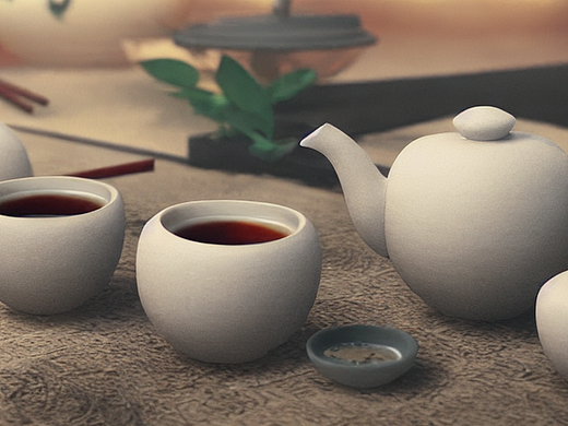 #AI创作实验室#禅意,茶具,喝茶