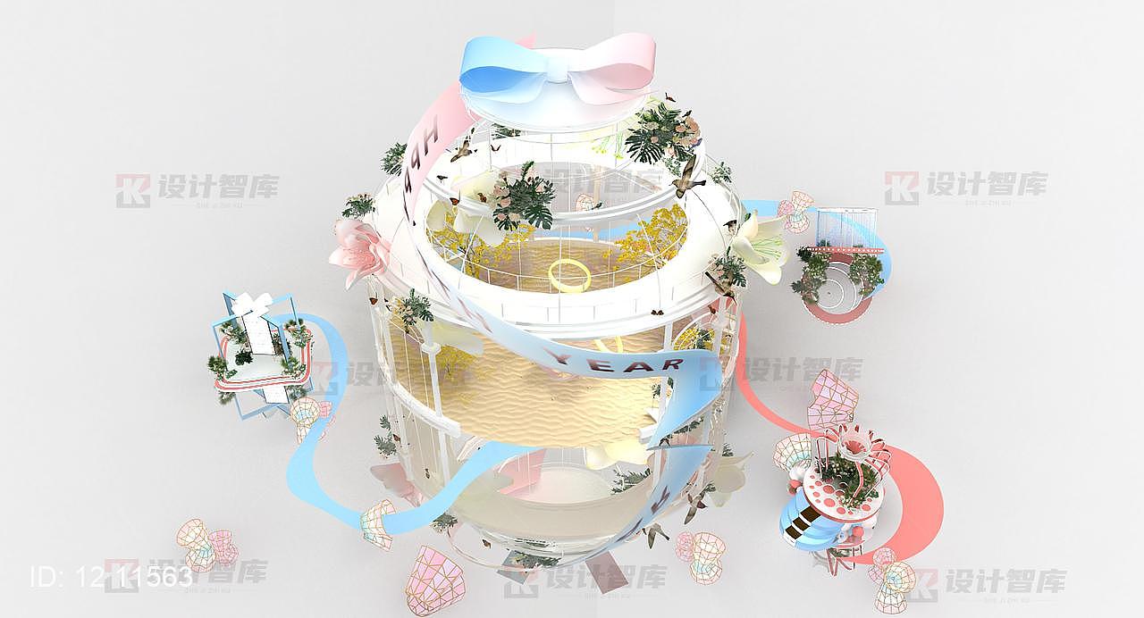 镂空城堡网红风创意大型美陈|三维|建筑/空间|一术设计 - 原创作品