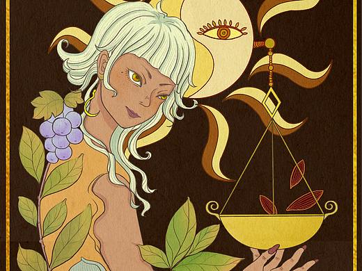 星座系列巧克力包装插画