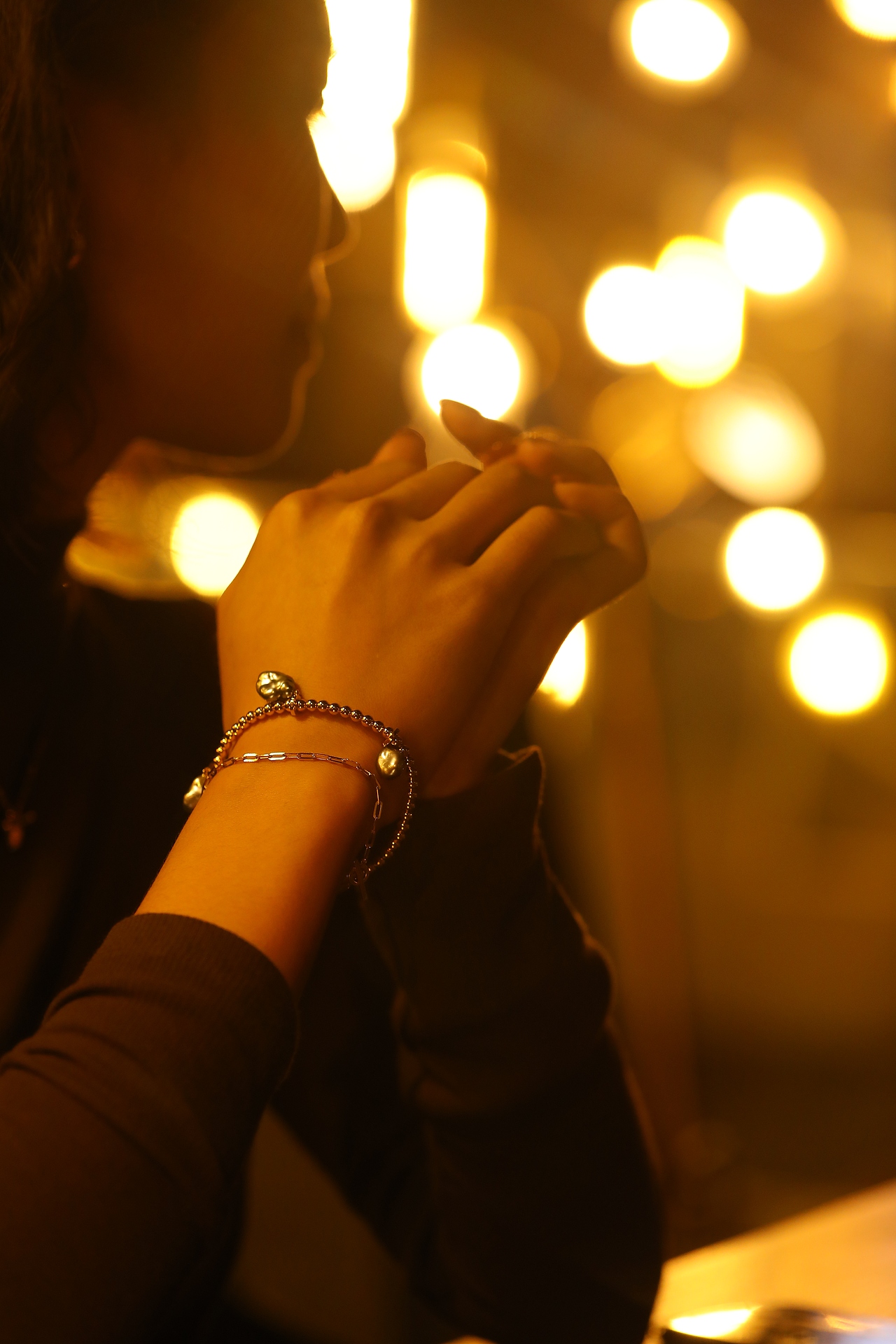 首饰佩戴图,白天到黑夜