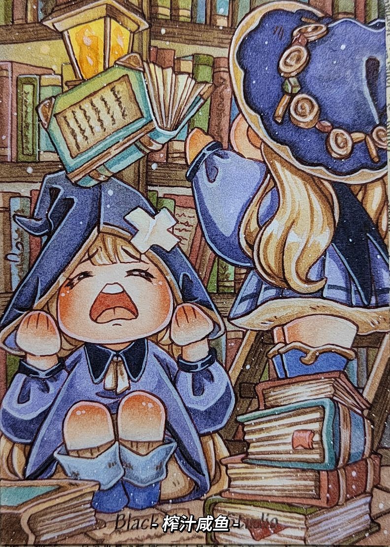 小魔女手绘插画