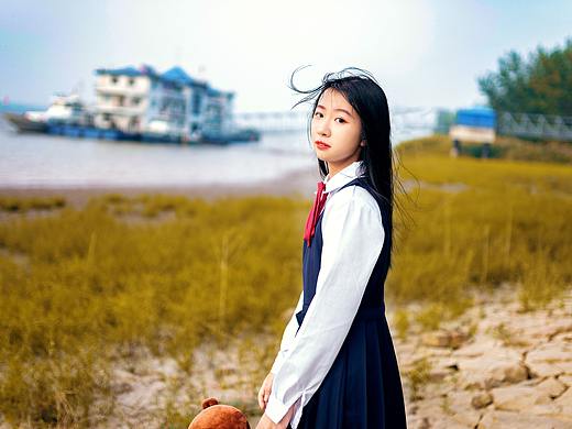 【酱油猫】江心洲粉黛花丛、江岸、JK