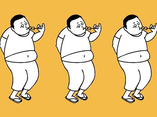 炸小明五花肉炸串铺，不会跳舞的胖子不是好IP