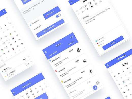 日历/提醒事项（个人主页-ZMjk3MjcxMzI=） - APP界面 - 站酷设计师peterLFY原创素材 - 站酷ZCOOL