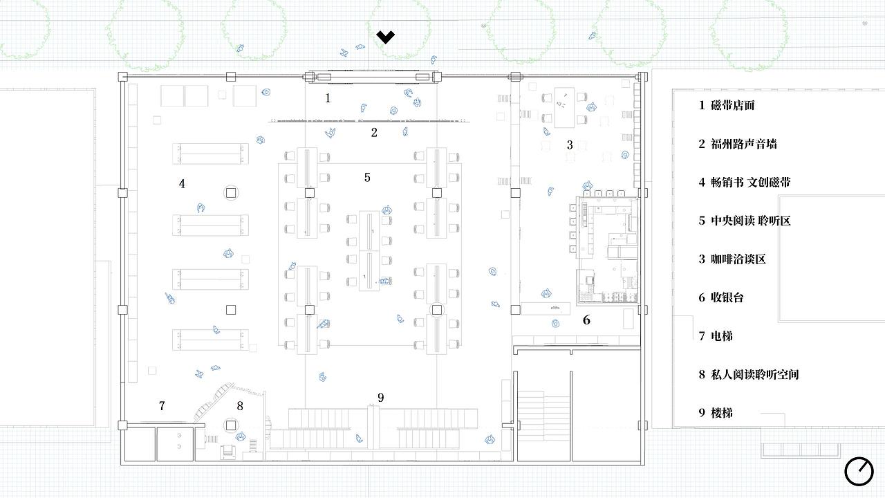 转动AB面——上海外文书店改造概念设计