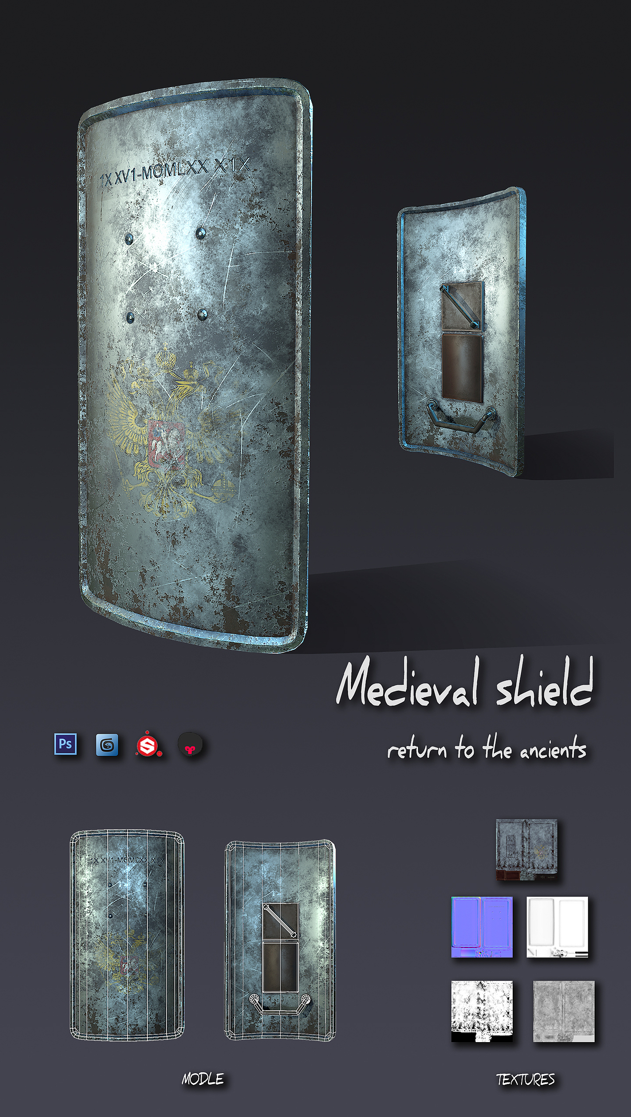 中世纪盾牌（图ZMTEyNDAxMzMy） - 场景 - 站酷设计师阿唐唐_旺骑士原创素材 - 站酷ZCOOL