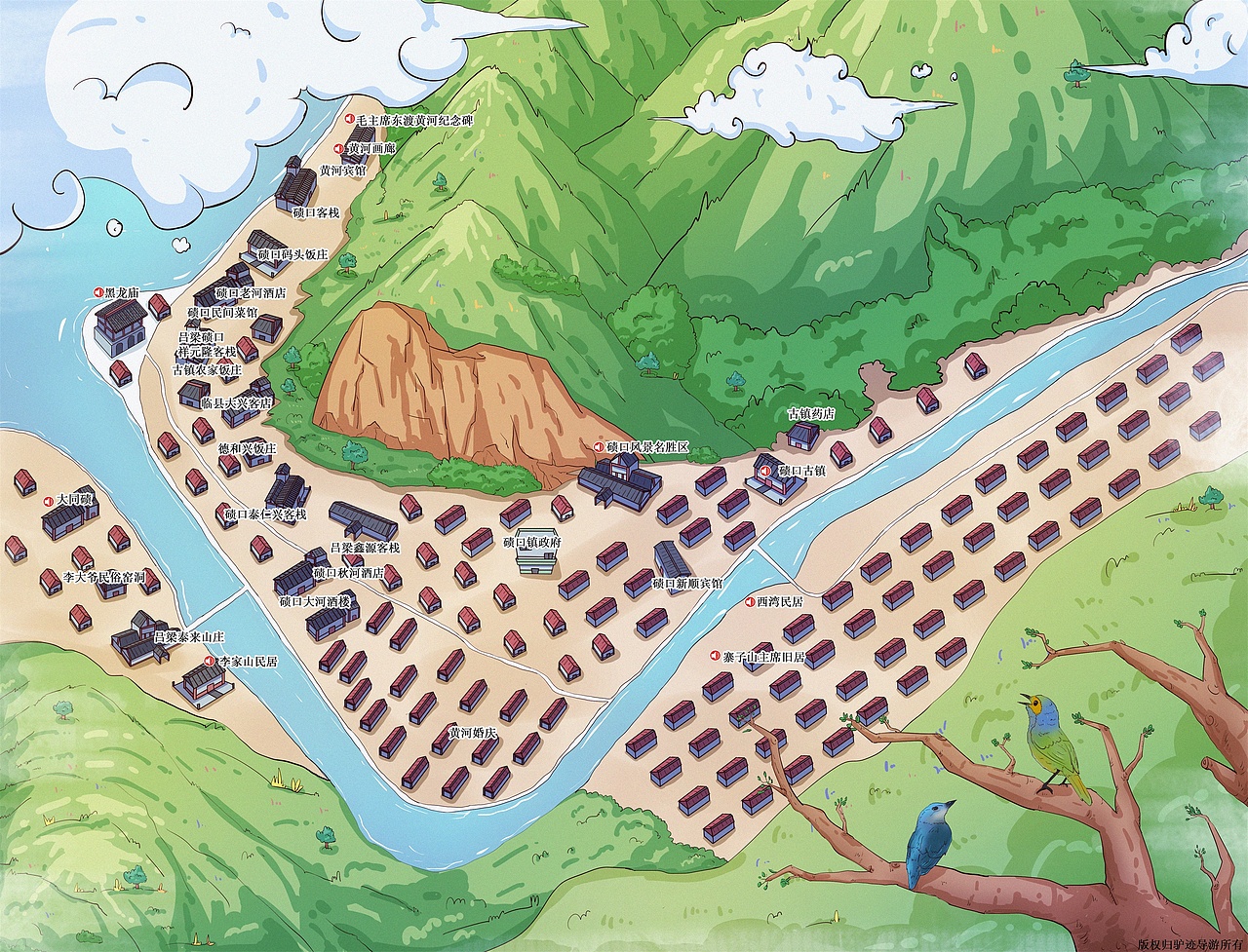 景区地图外包（图ZMTQ2MTk1OTMy） - 商业插画 - 站酷设计师七幻说原创素材 - 站酷ZCOOL