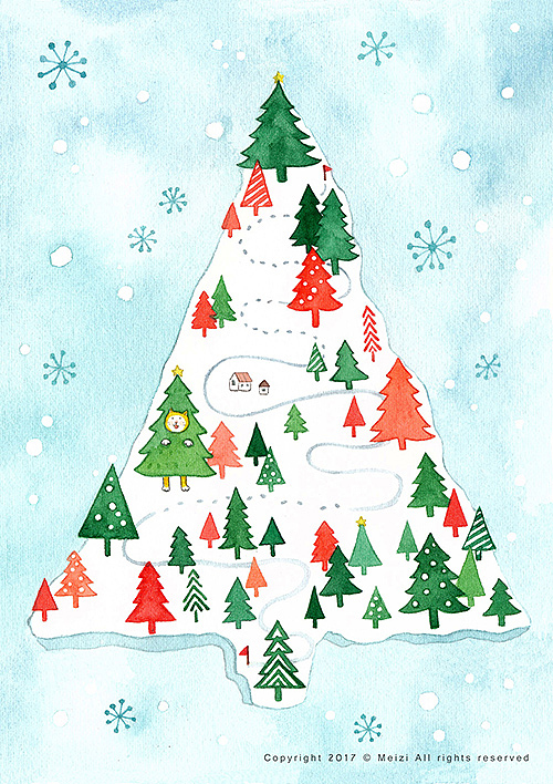 圣诞寻宝记（图ZMTAwNjc5OTY4） - 绘本 - 站酷设计师Meizixian原创素材 - 站酷ZCOOL