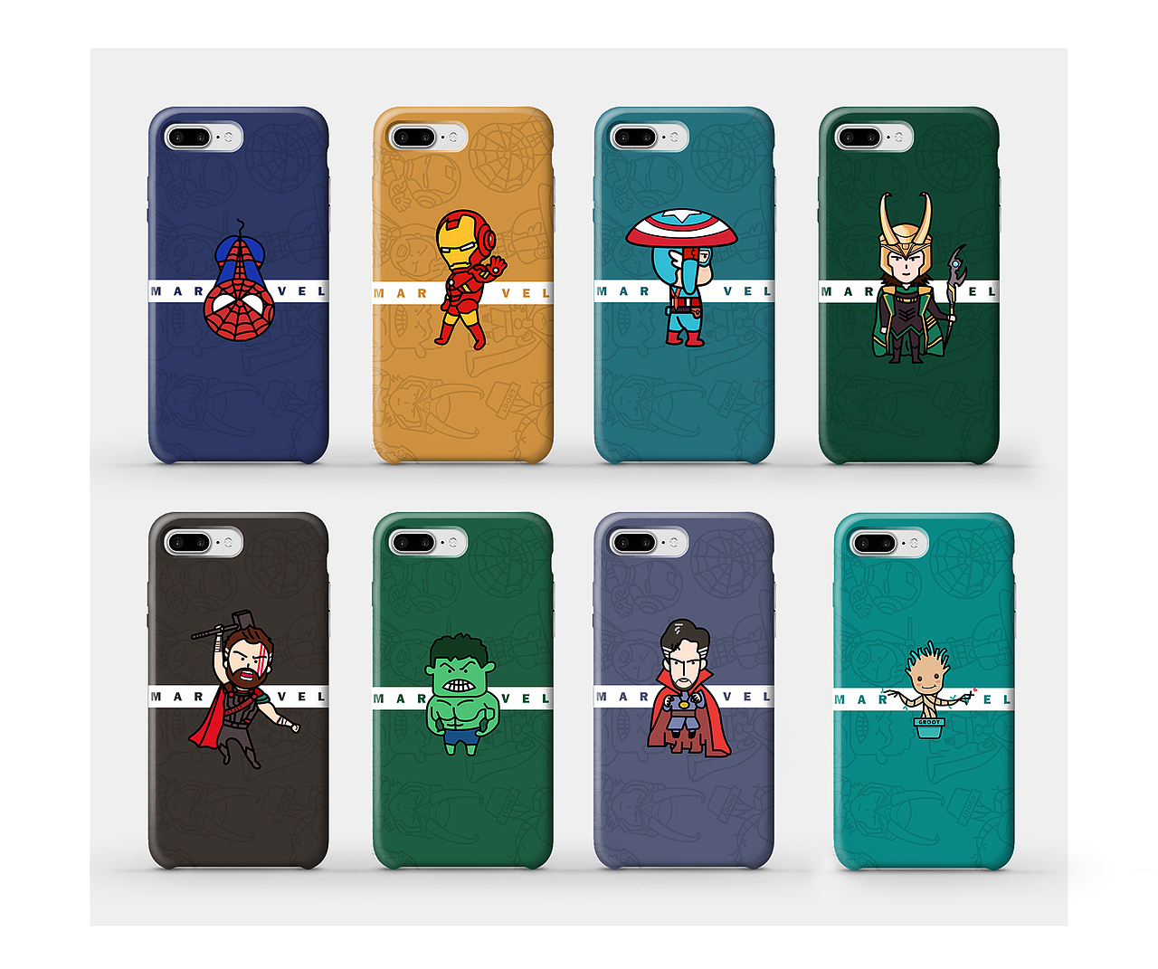 漫威marvel矢量插画