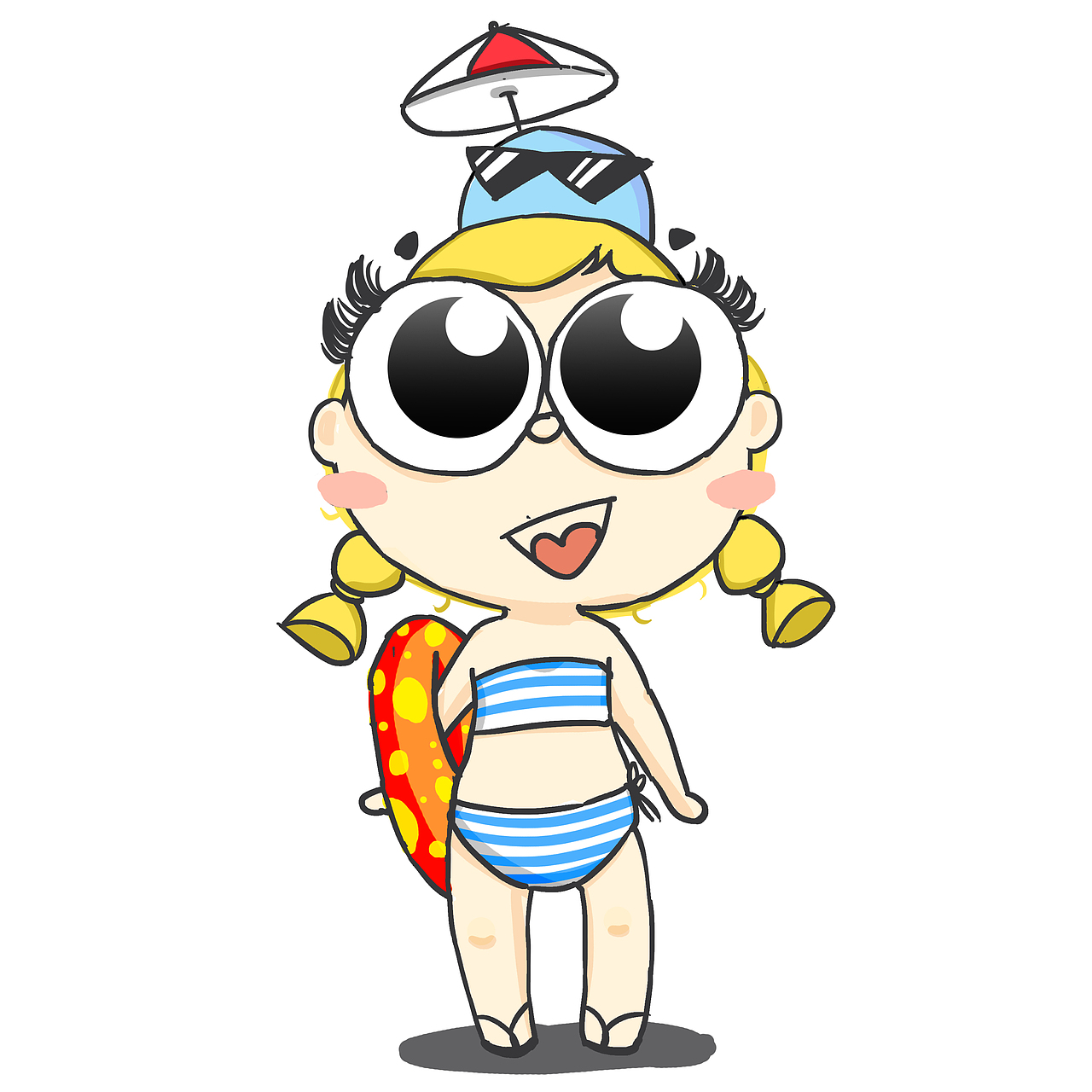 游泳小分隊(duì)（圖ZMTE3NDQ2OTQ4） - IP形象 - 站酷設(shè)計(jì)師柚子呦呦呦原創(chuàng)素材 - 站酷ZCOOL