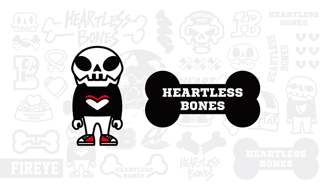 HERATLESS BONES-虚拟潮牌（图ZMTU5MTY4ODA=） - 新锐潮流插画 - 站酷设计师Fireye峰原创素材 - 站酷ZCOOL