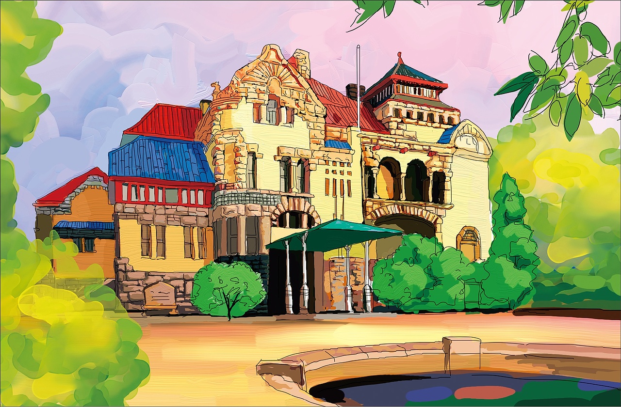 手绘青岛（图ZNjU3NTc3NjQ=） - 儿童插画 - 站酷设计师八带鱼原创素材 - 站酷ZCOOL