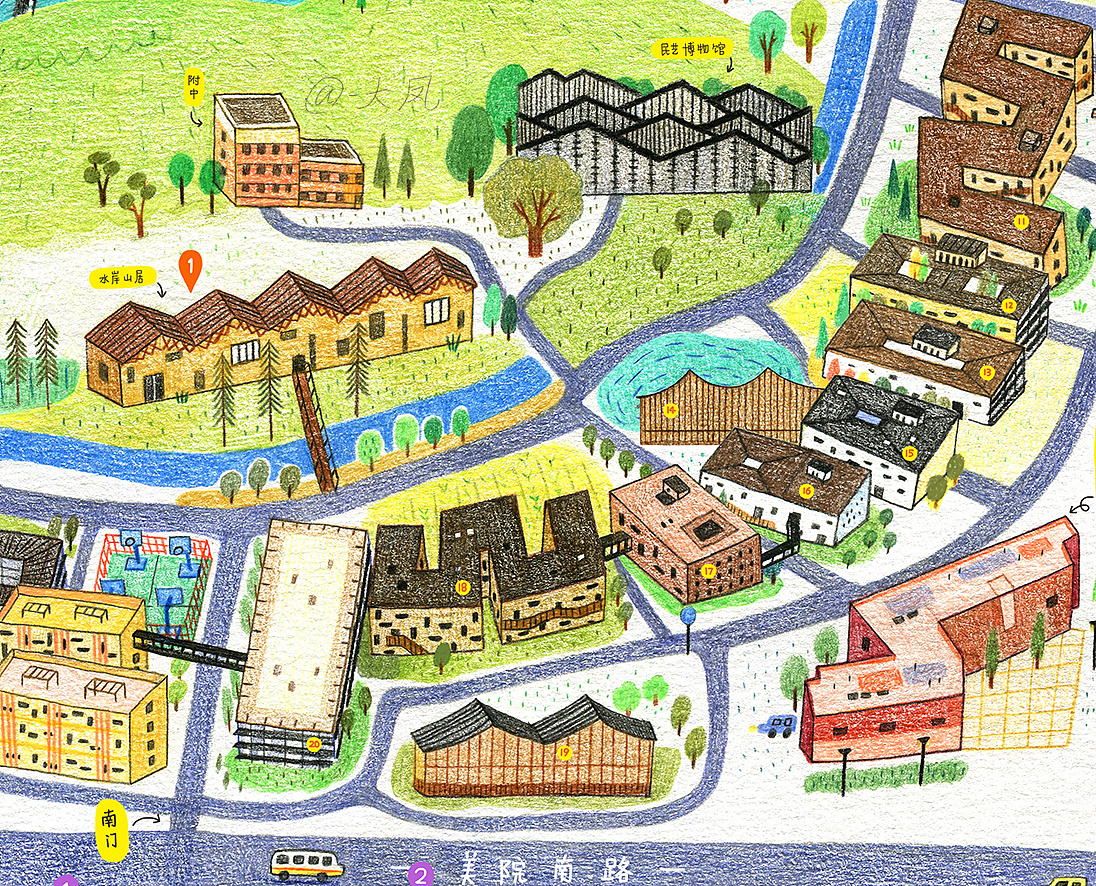 绘制村庄平面图图片