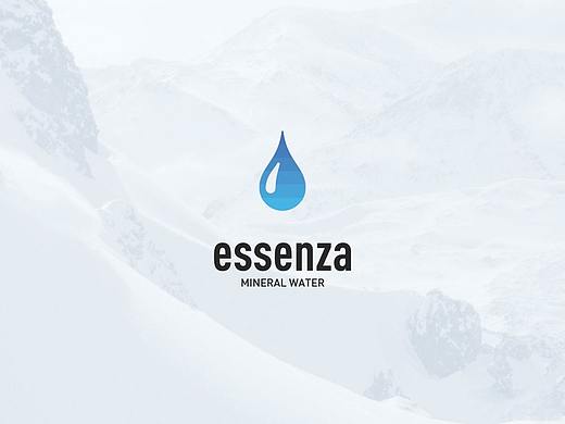 essenza简约风格矿泉水包装设计作品欣赏