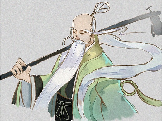 临摹练习-古风老人