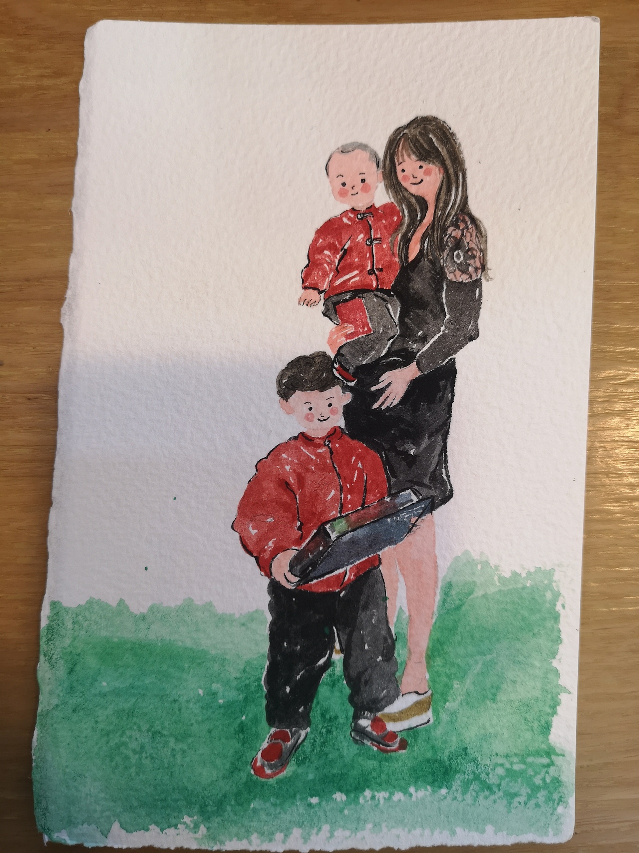 水彩人物作画过程视频