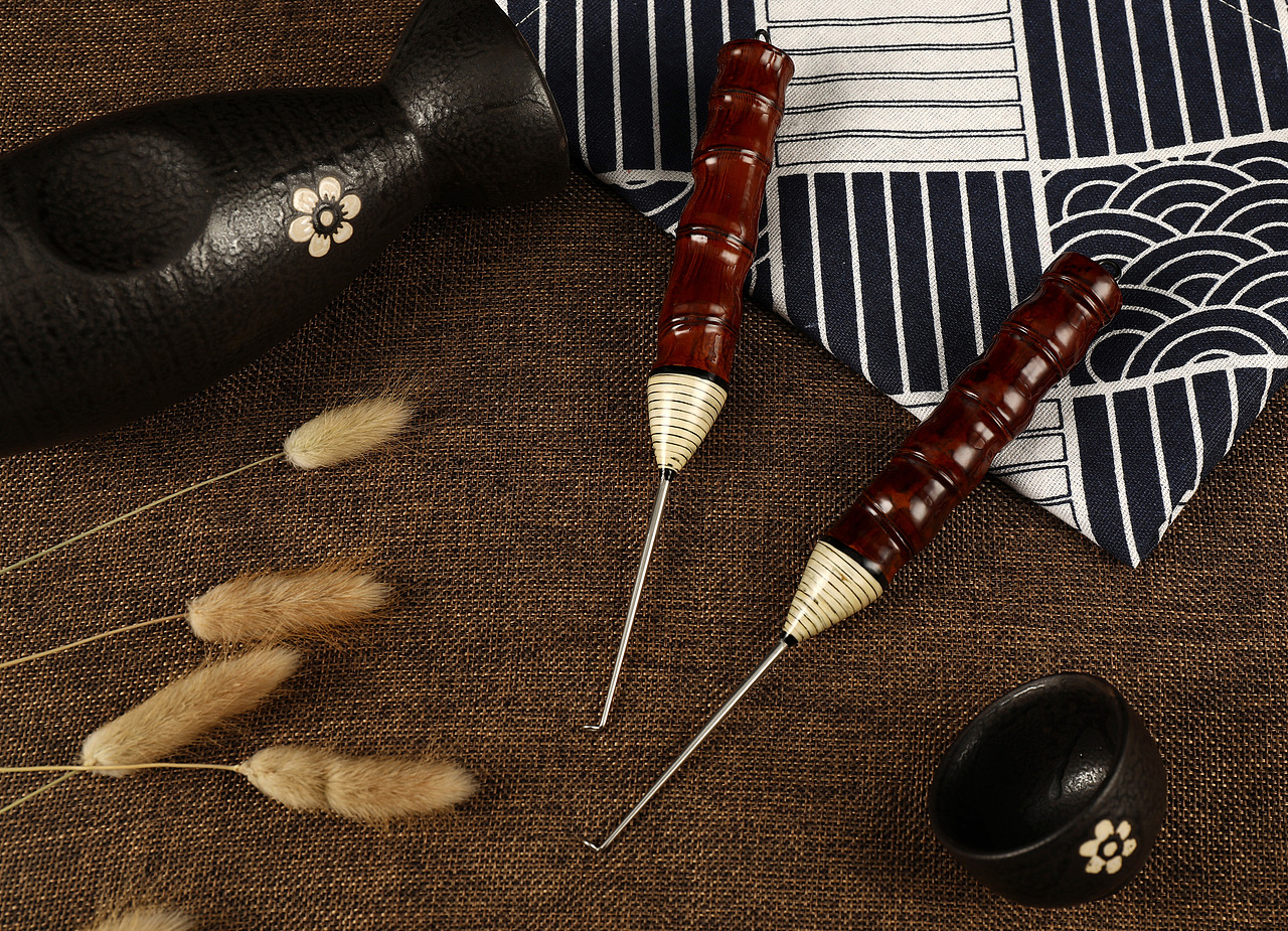 纯手工紫竹脱勾器 日本风