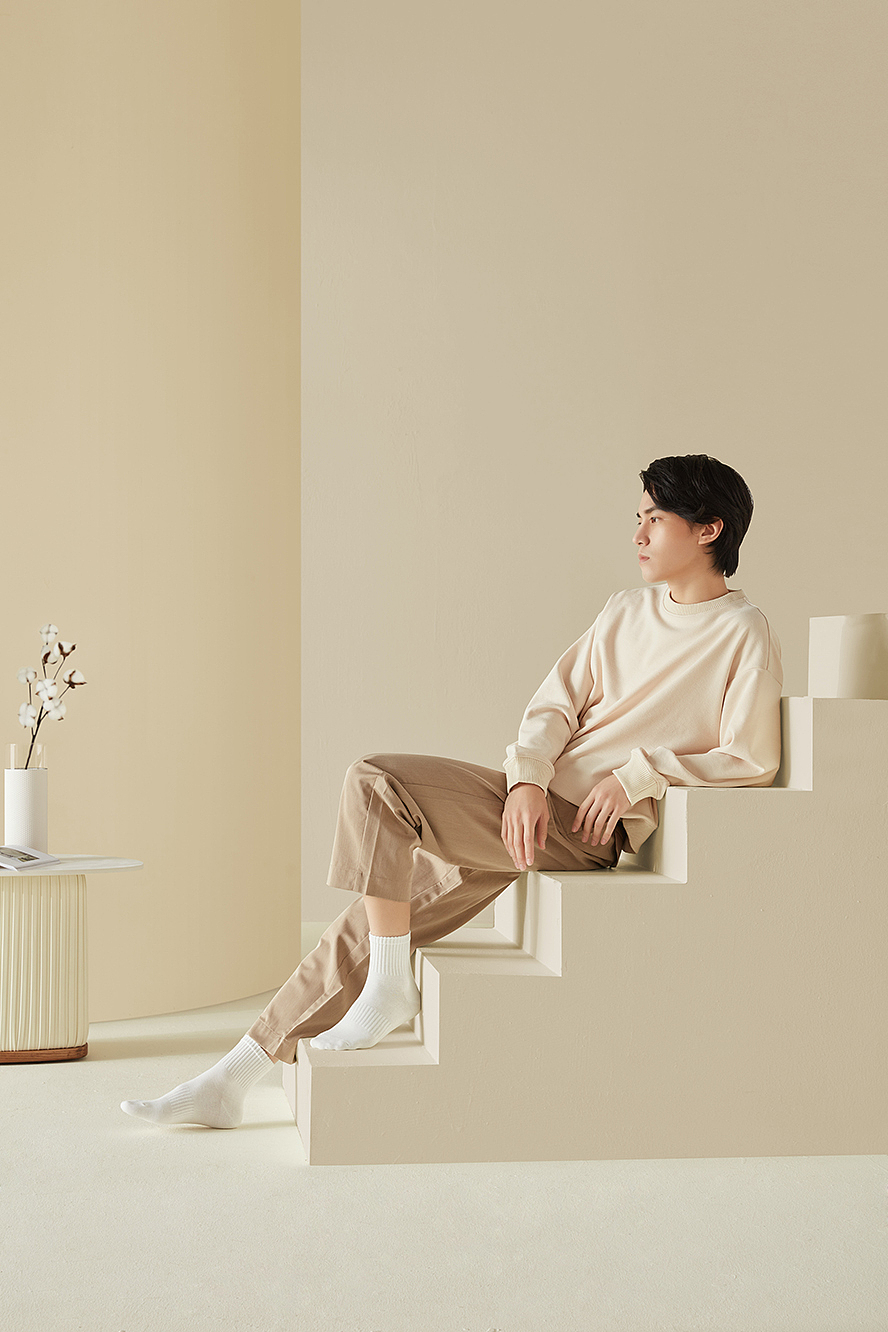 袜子拍摄 棉竹屋