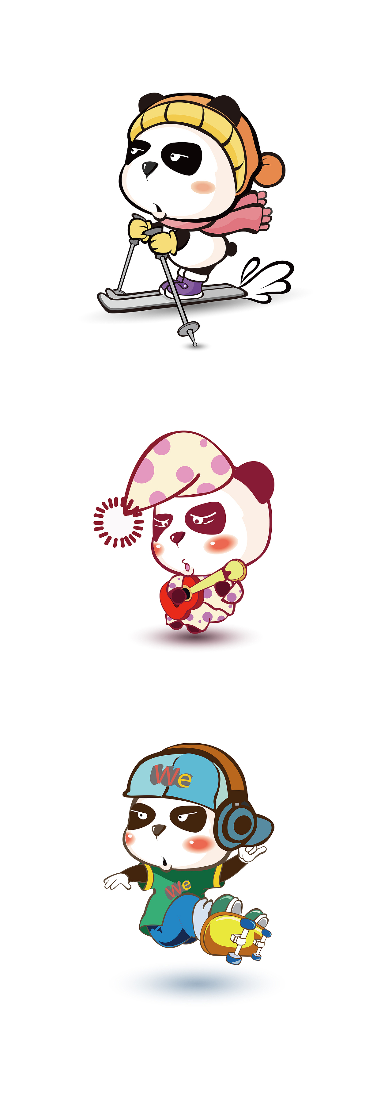 we-熊猫形象设计（图ZNzIwNTM2NzY=） - 商业插画 - 站酷设计师巴谷君原创素材 - 站酷ZCOOL