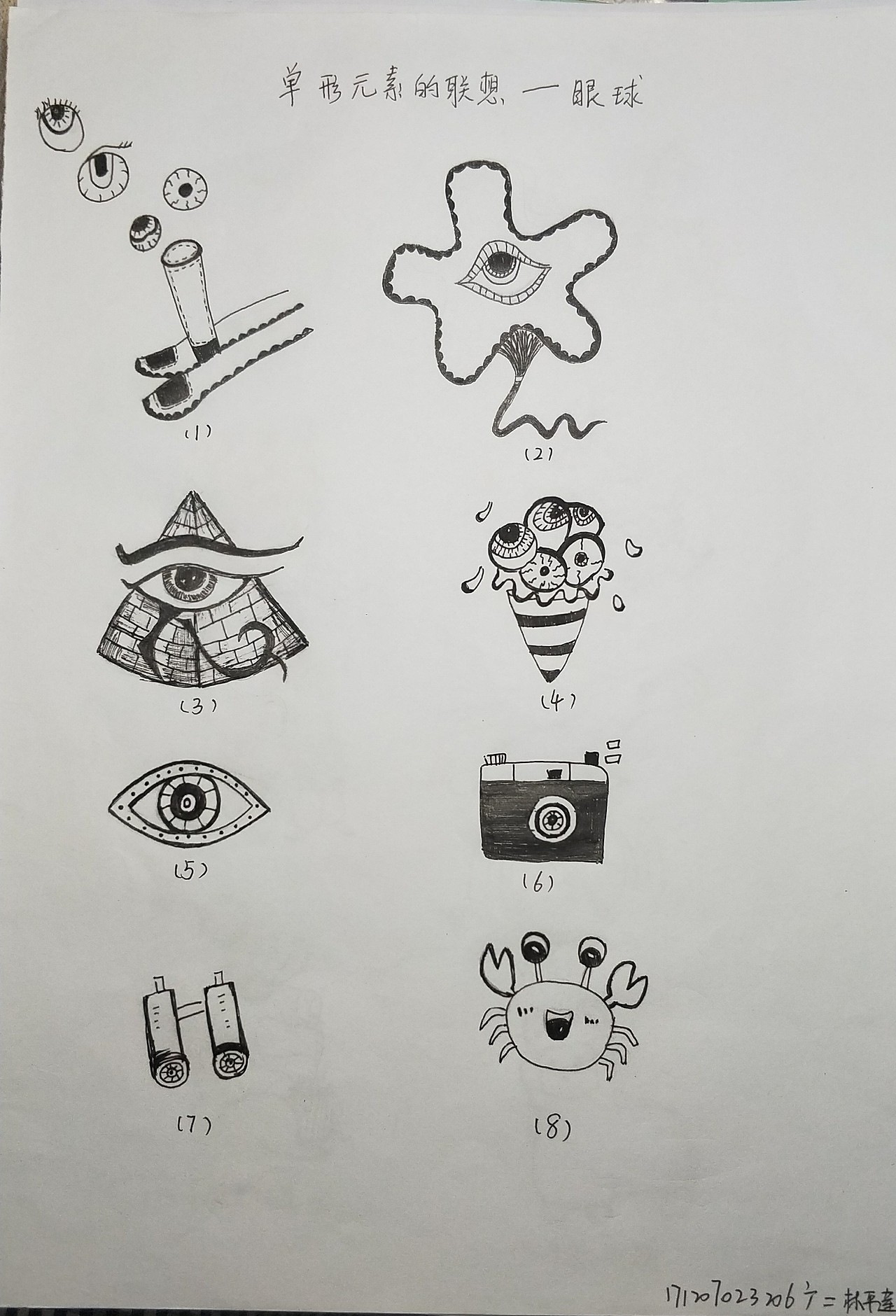 图形创意联想平面设计基础手绘